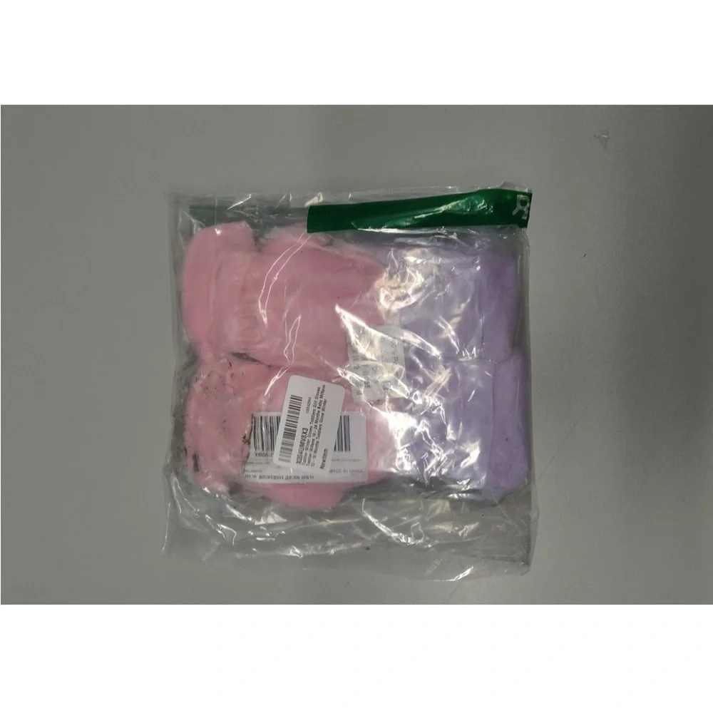 NEW Winter Mittens 2-Pack Pink & Purple Fleece Gloves 18–24 Months